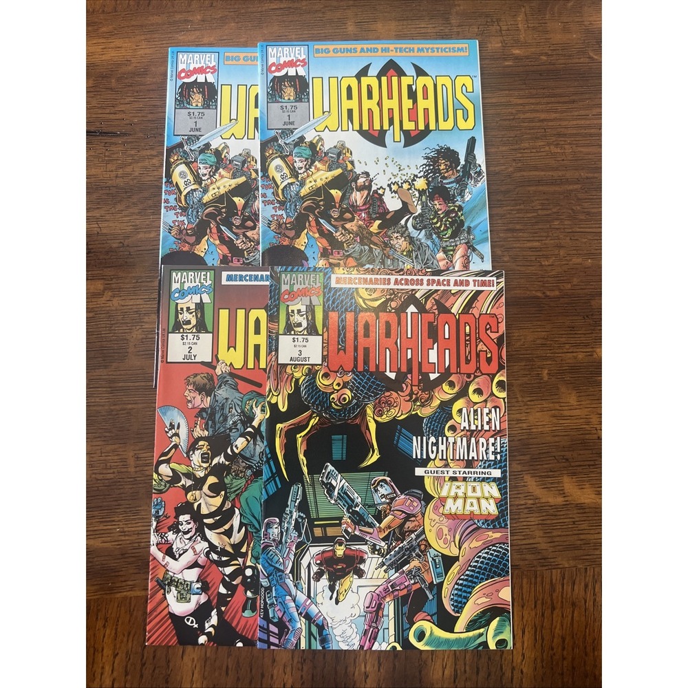 Warheads Comics #1 - #3 1992 Marvel UK) Bagged and boarded Lot